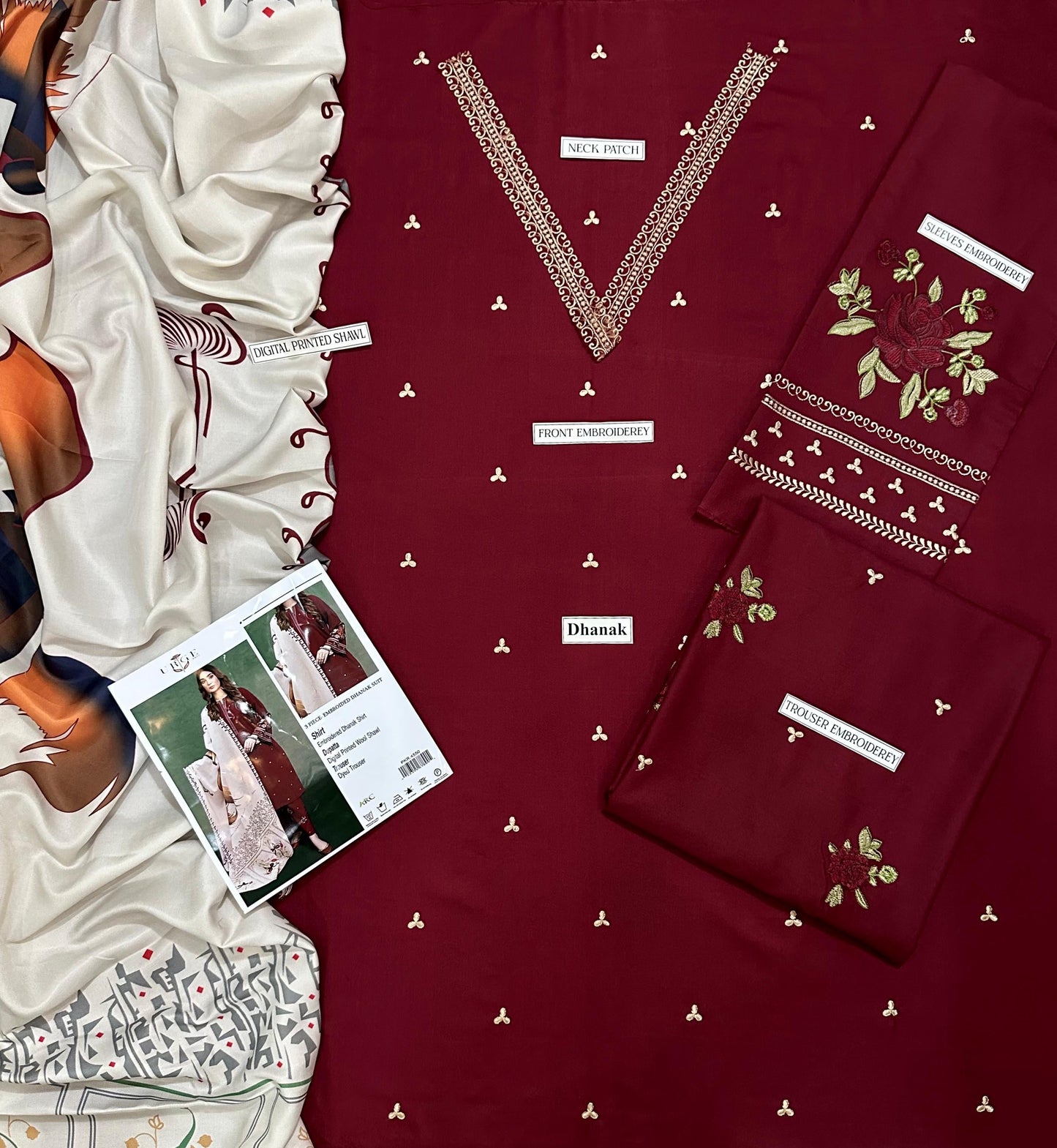 URGE DHANAK 3PC EMBROIDERED My Store
