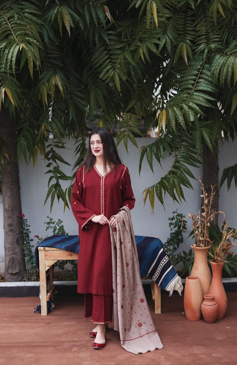 URGE DHANAK 3PC EMBROIDERED