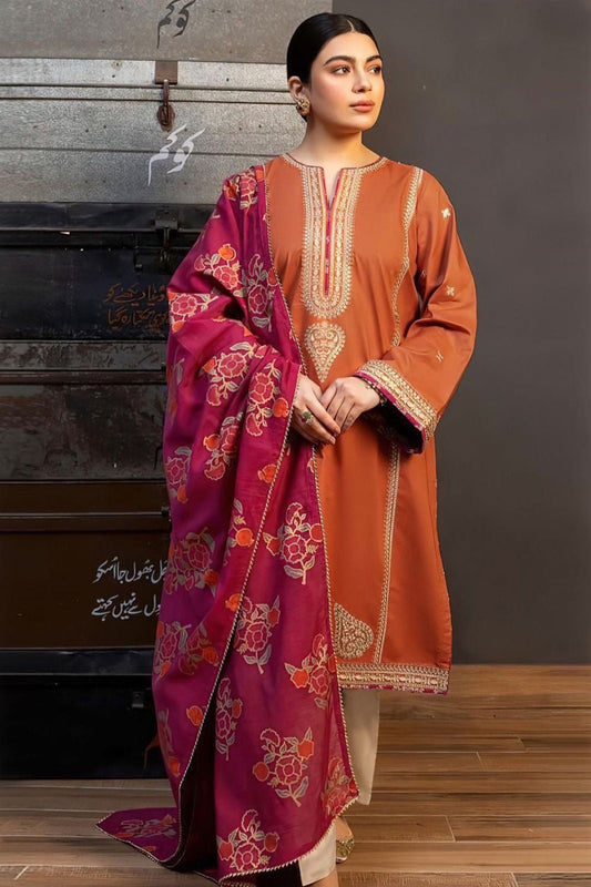 URGE DHANAK 3PC EMBROIDERED