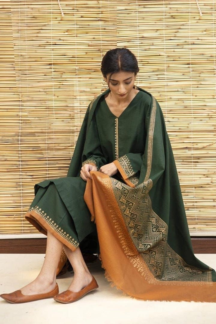 DYOT DHANAK 3PC EMBROIDERED My Store