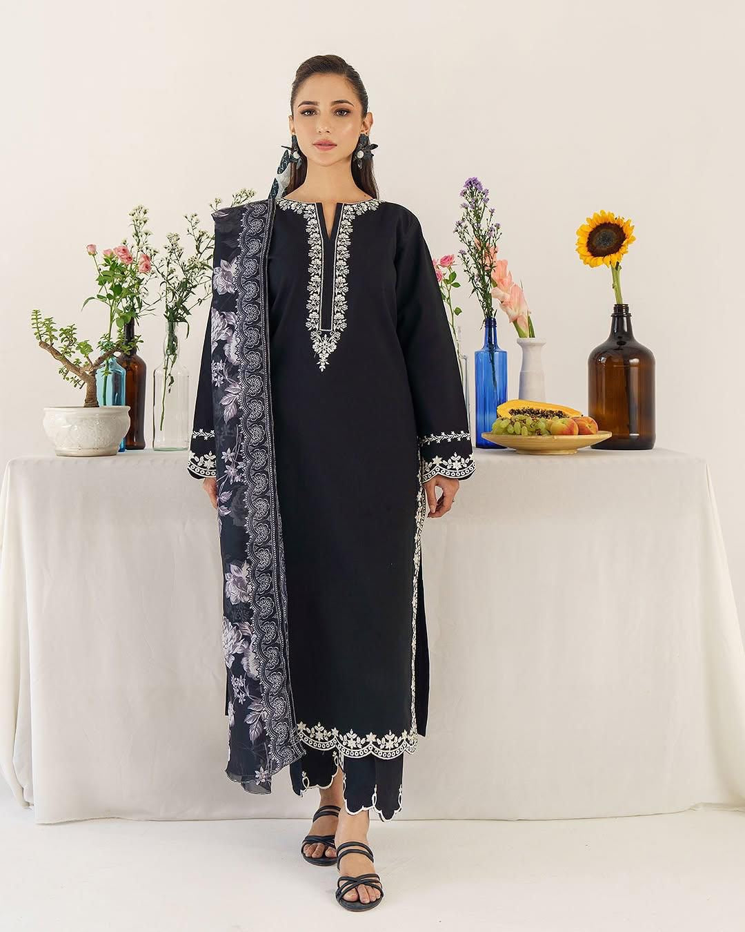 CROSS STITCH DHANAK 3PC EMBROIDERED My Store
