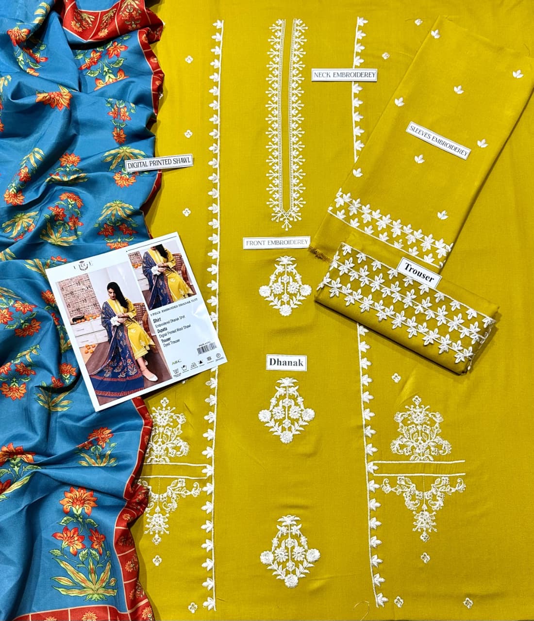 URGE DHANAK 3PC EMBROIDERED My Store