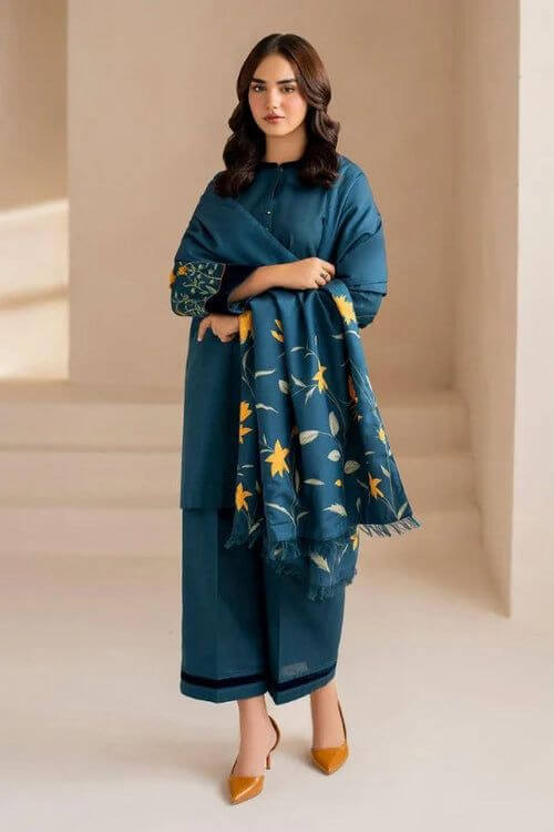 Baroque Embroidered 3 Piece | Summer Collection