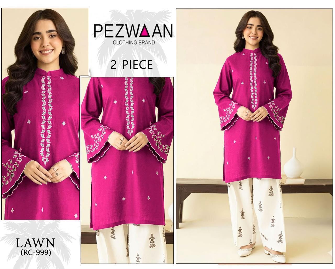 Pezwan 2Pcs Embroidered Lawn Collection 2026