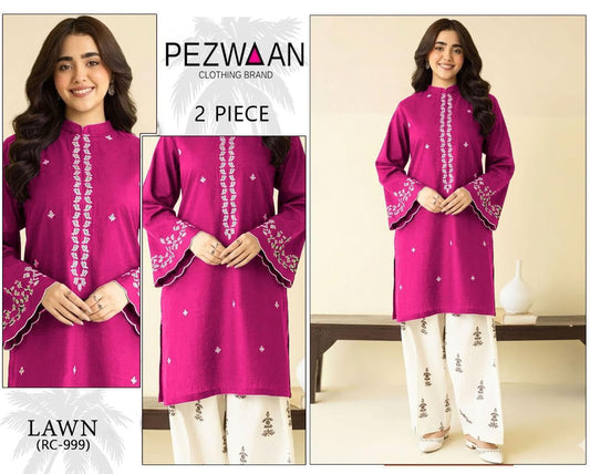 Pezwan 2Pcs Embroidered Lawn Collection 2026