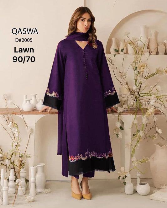 Qaswa 3Pcs Embroidered Summer Lawn Collection 2026