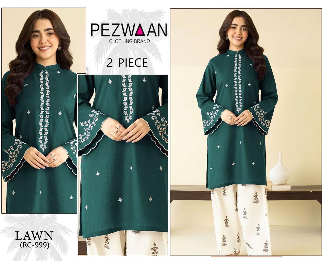 Pezwan 2Pcs Embroidered Lawn Collection 2026